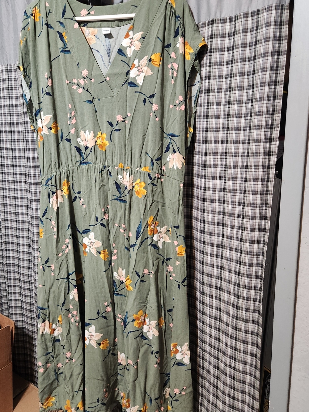 Old Navy Sage Green Floral Maxi Dress